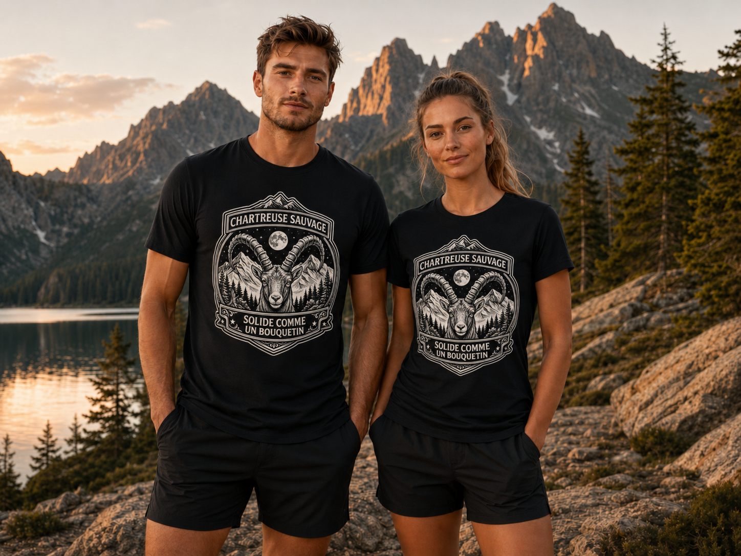 T-shirt Bouquetin Noir